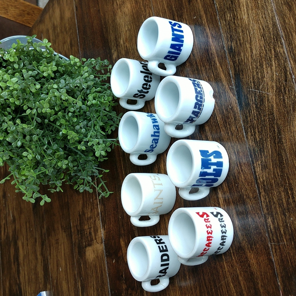 10 Mini NFL Coffee Cups